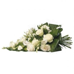 rouwboeket witte bloemen