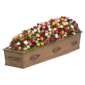 kist rouwwerk mixed rozen