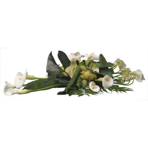 rouwstuk exclusieve bloemen calla wit