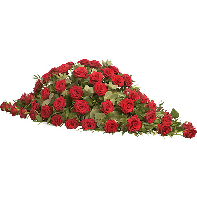 rouwstuk Amsterdam bestellen met rode rozen